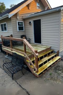 New Siding and Wooden Deck